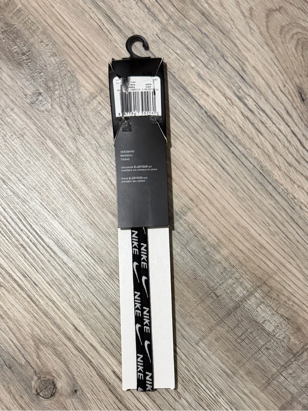 Nike Black and White Logo Headband Strap